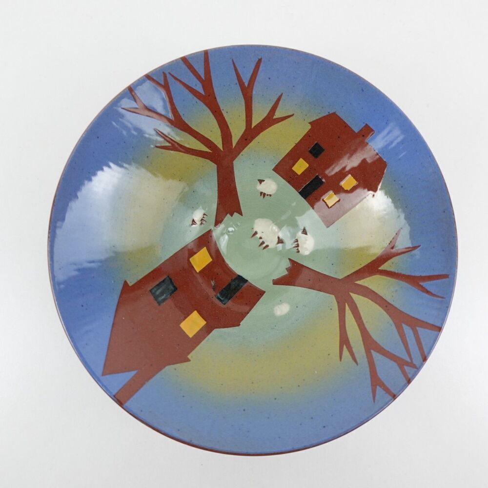Studio Art Pottery Fireworks Seattle Washington Folksy Farm Bowl